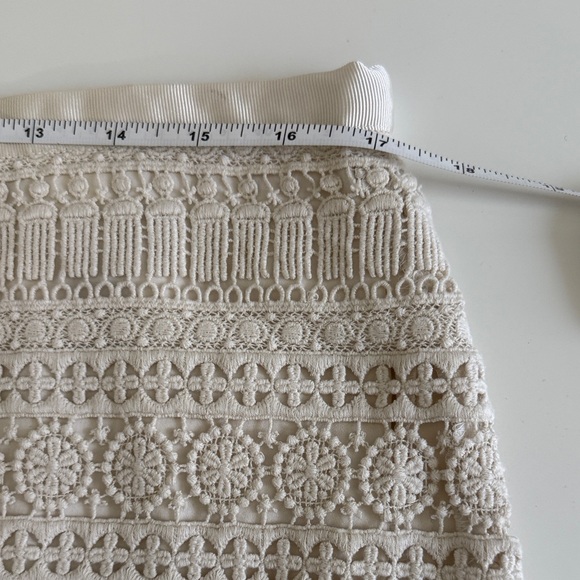 Tommy Hilfiger Cream Crochet Lace Mini Skirt |Preppy Coastal - Picture 15 of 16